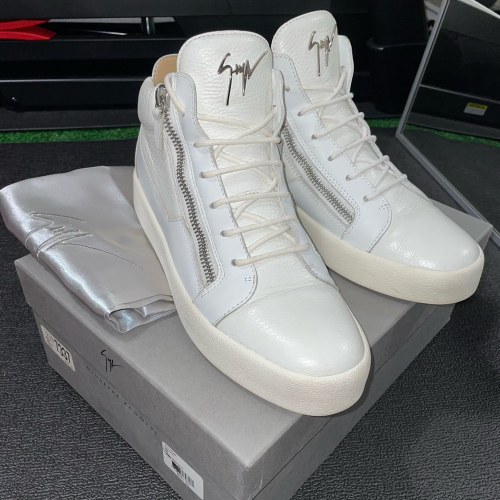 White Giuseppe Zanotti High Top Sneakers